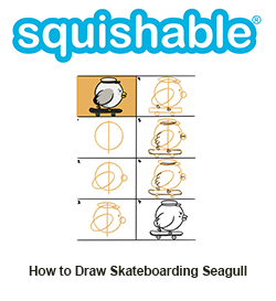 How to Draw Skateboarding Seagull