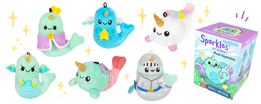 Squishable Sparkles Series 1 The Narwhal Blind Box Plush Keychain Figure 